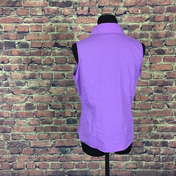 Basic Editions Purple Lavender Sleeveless Blouse - Picture 3 of 4
